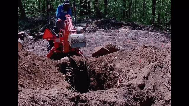 Digging the foundation, one pier at a time