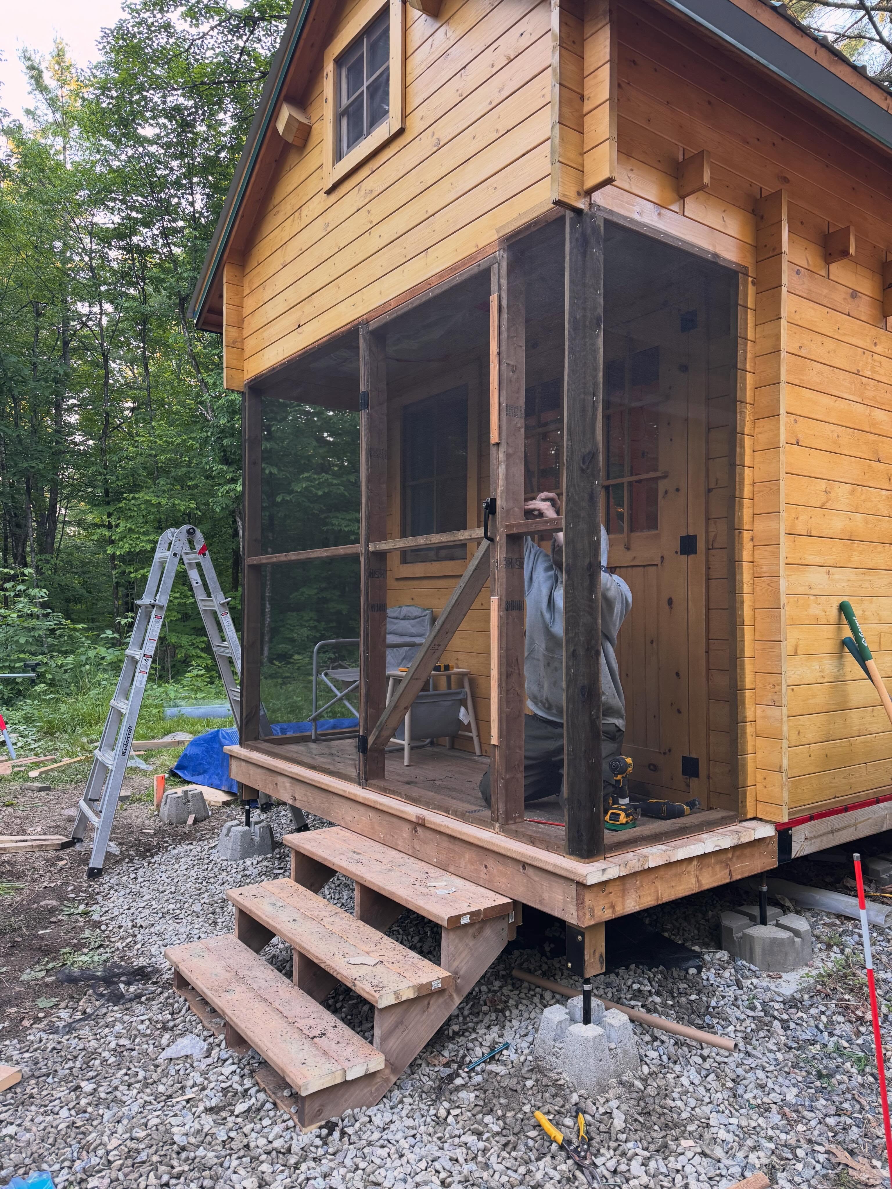 We screened in the front of our bunkie shed this week. It was a small day job, but affords us some better bug free entry into our office and…