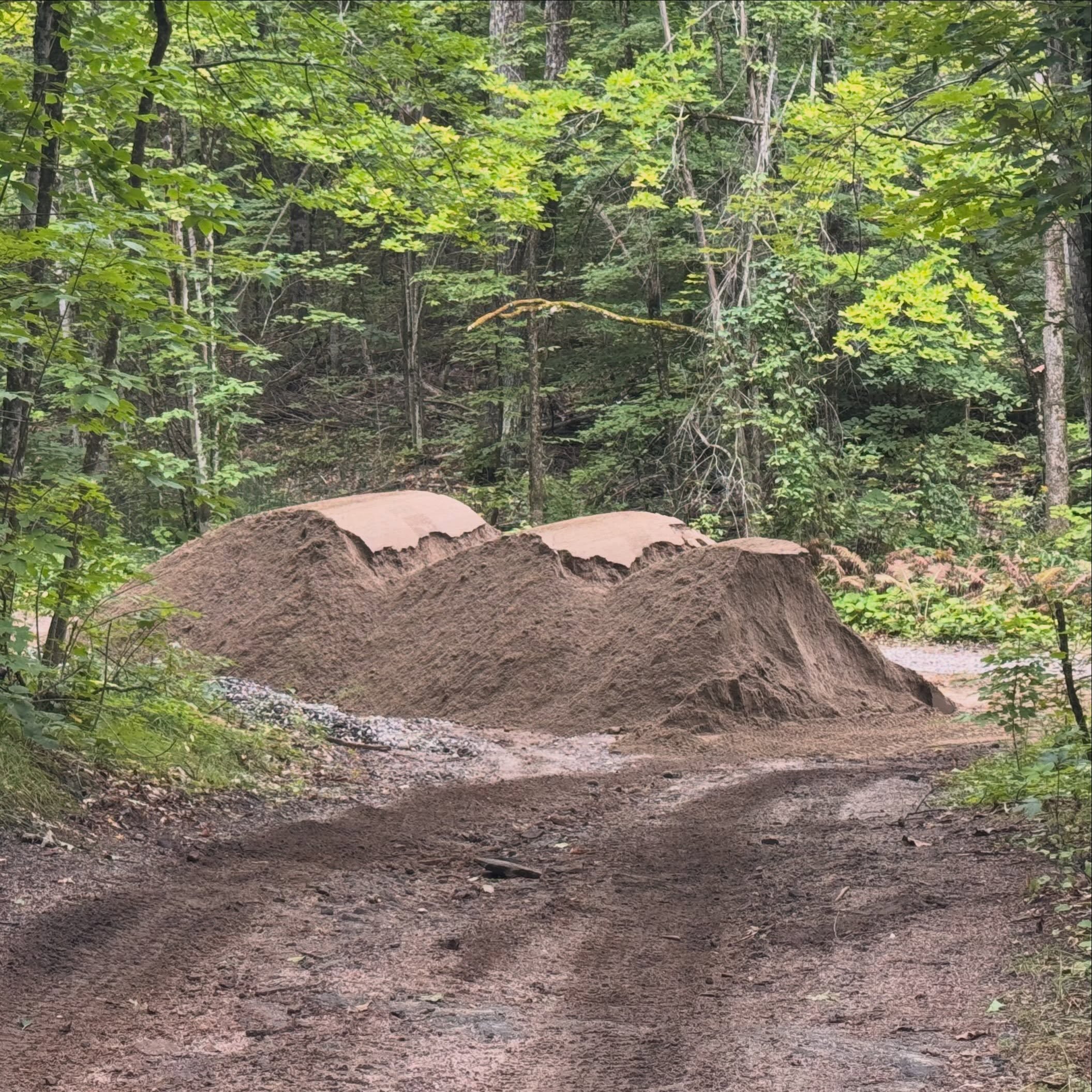 2 and a half loads of clean fill ready for backfill. Spent some time this morning bringing up the dirt to the build site