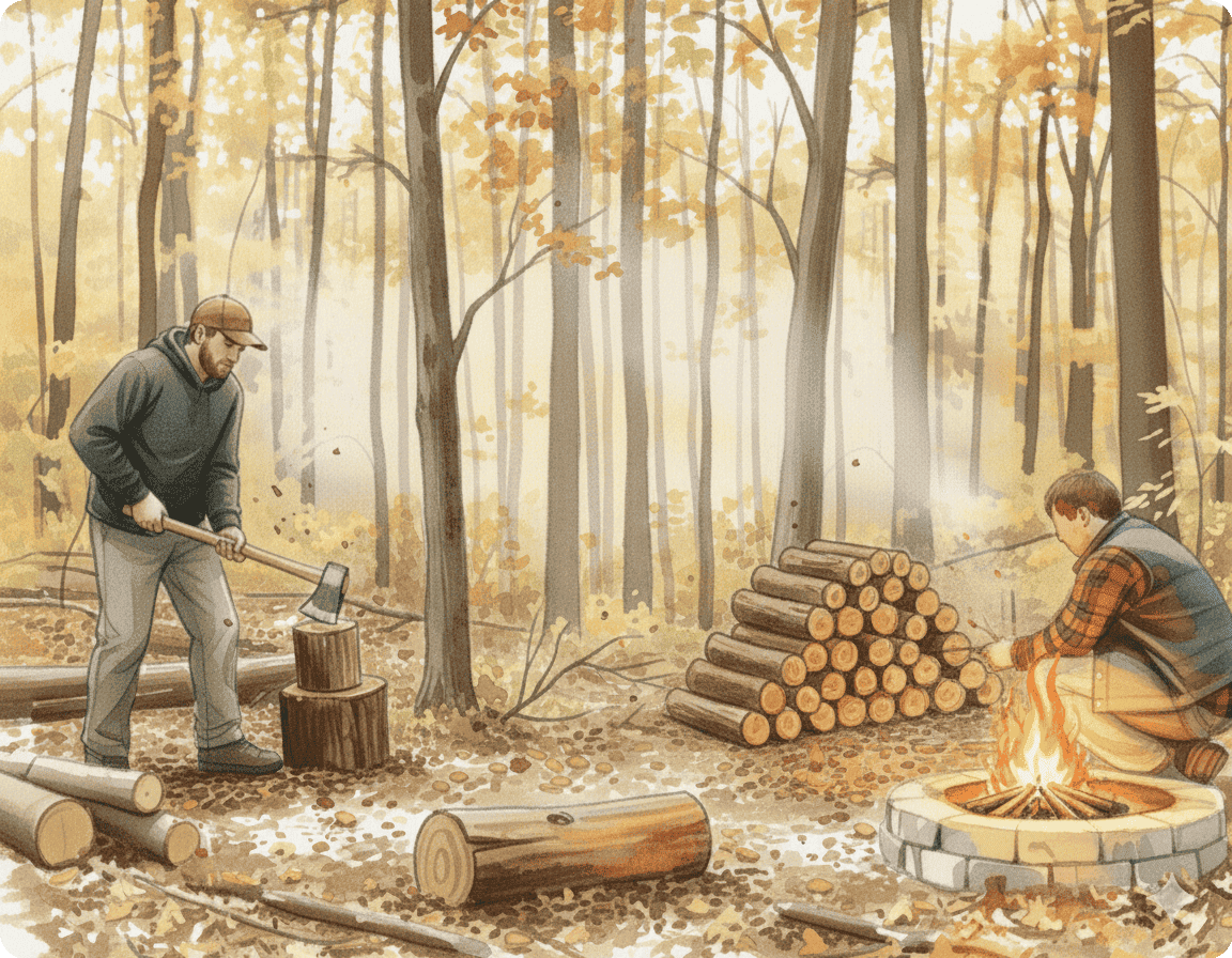 Two brothers building on the Canadian Shield