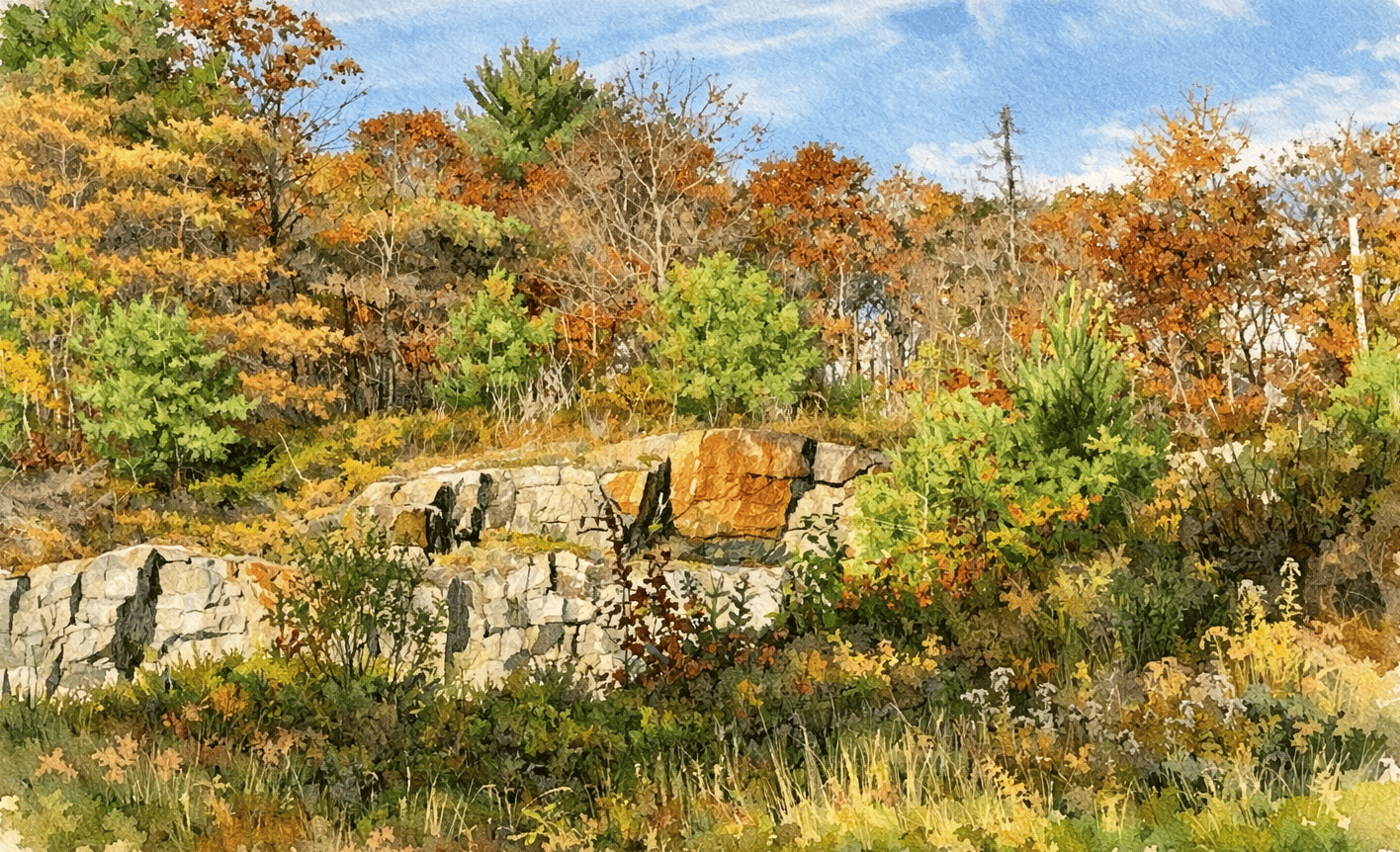 Forest in a watercolour style